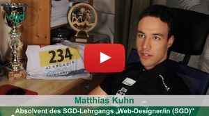 Im Video: Erfogreicher Absolvent des Fernkurses Web-Designer (PC) teilt seine Erfahrungen.